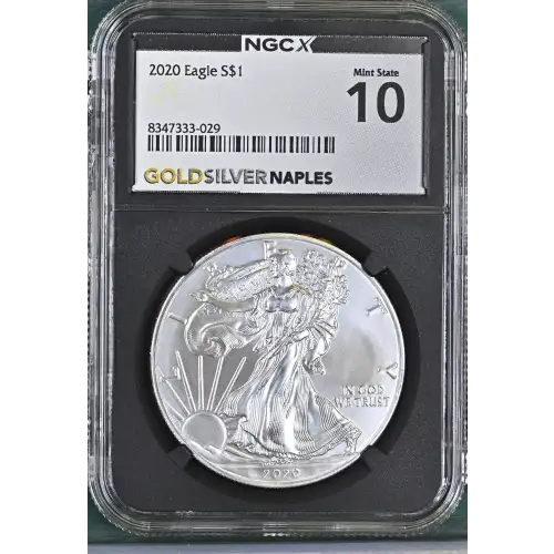 2020 - 1oz Silver Eagle - S$1 NGCX MS10 (D10-B31)